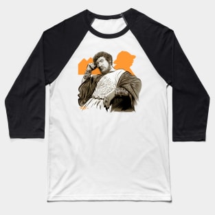 Peter Ustinov - An illustration by Paul Cemmick Baseball T-Shirt